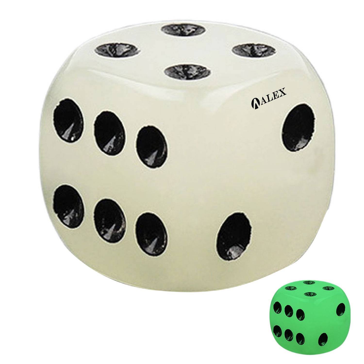 6 Sided Luminous Round Corner Acrylic Dice for Party Games