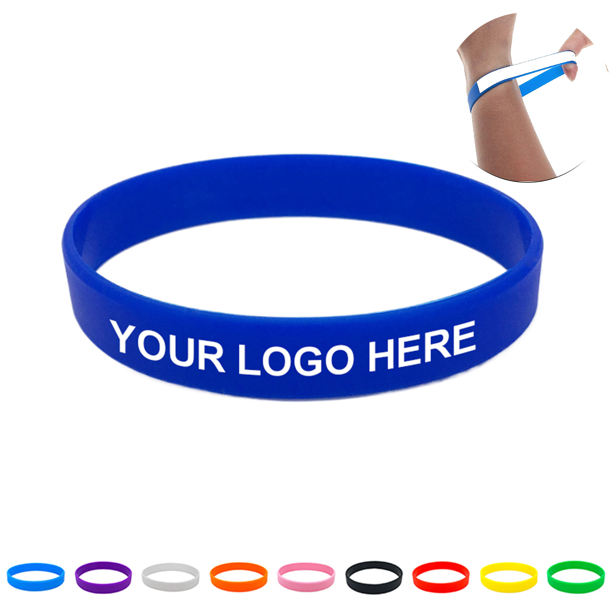 Custom Logo Multi-Color Silicone Sports Wristband 1