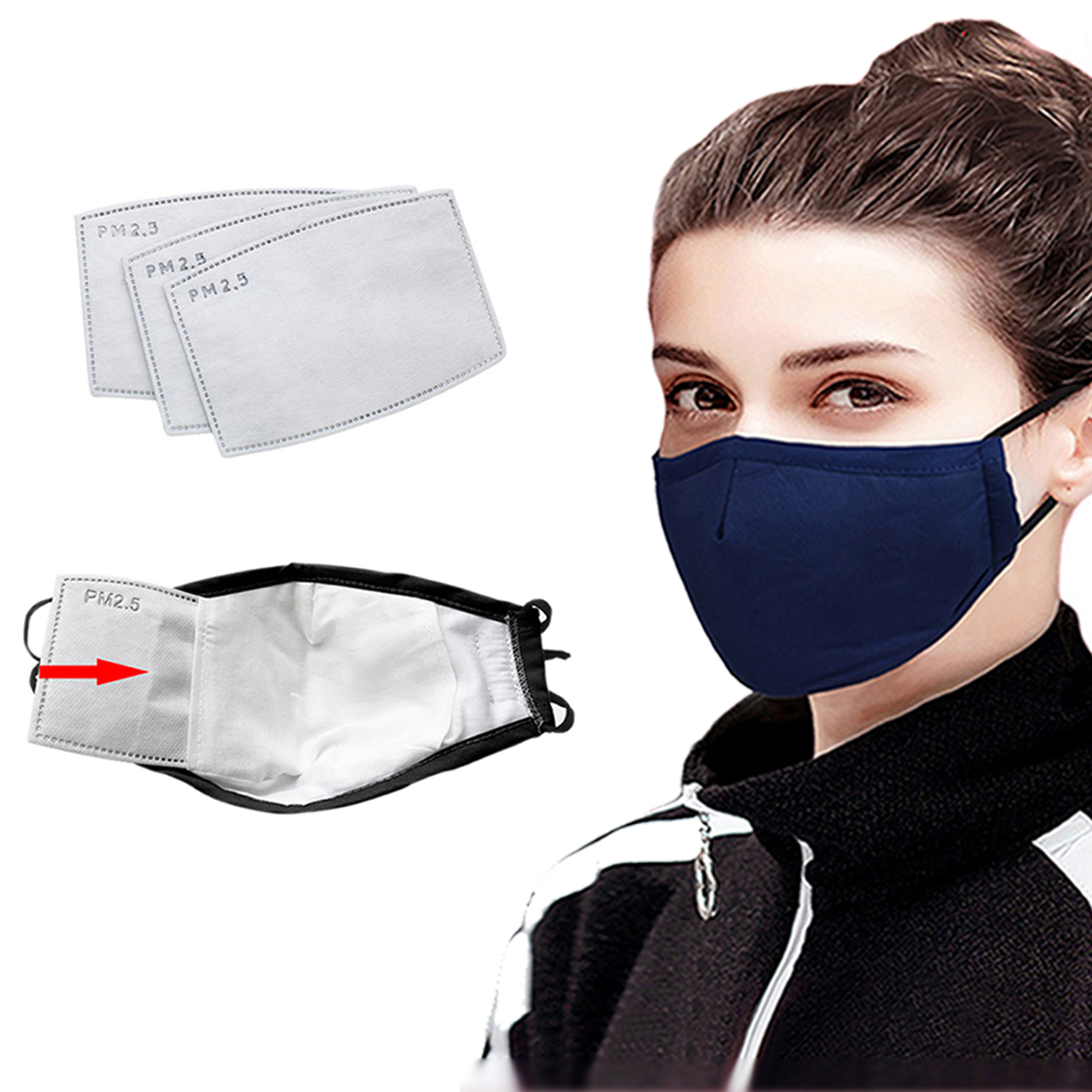 Cotton Reusable Mask with Filter 3