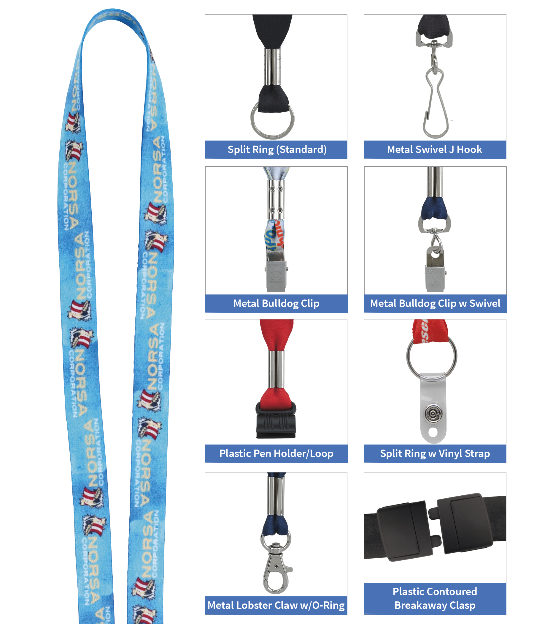 Good Value™ 1/2" RPET Fine-Print Lanyard 20