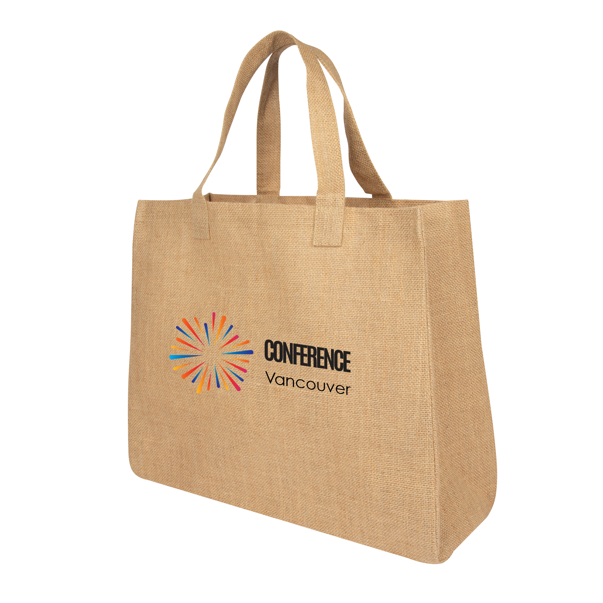 Juliet Jute Tote Bag, custom tote bag with logo imprint 6