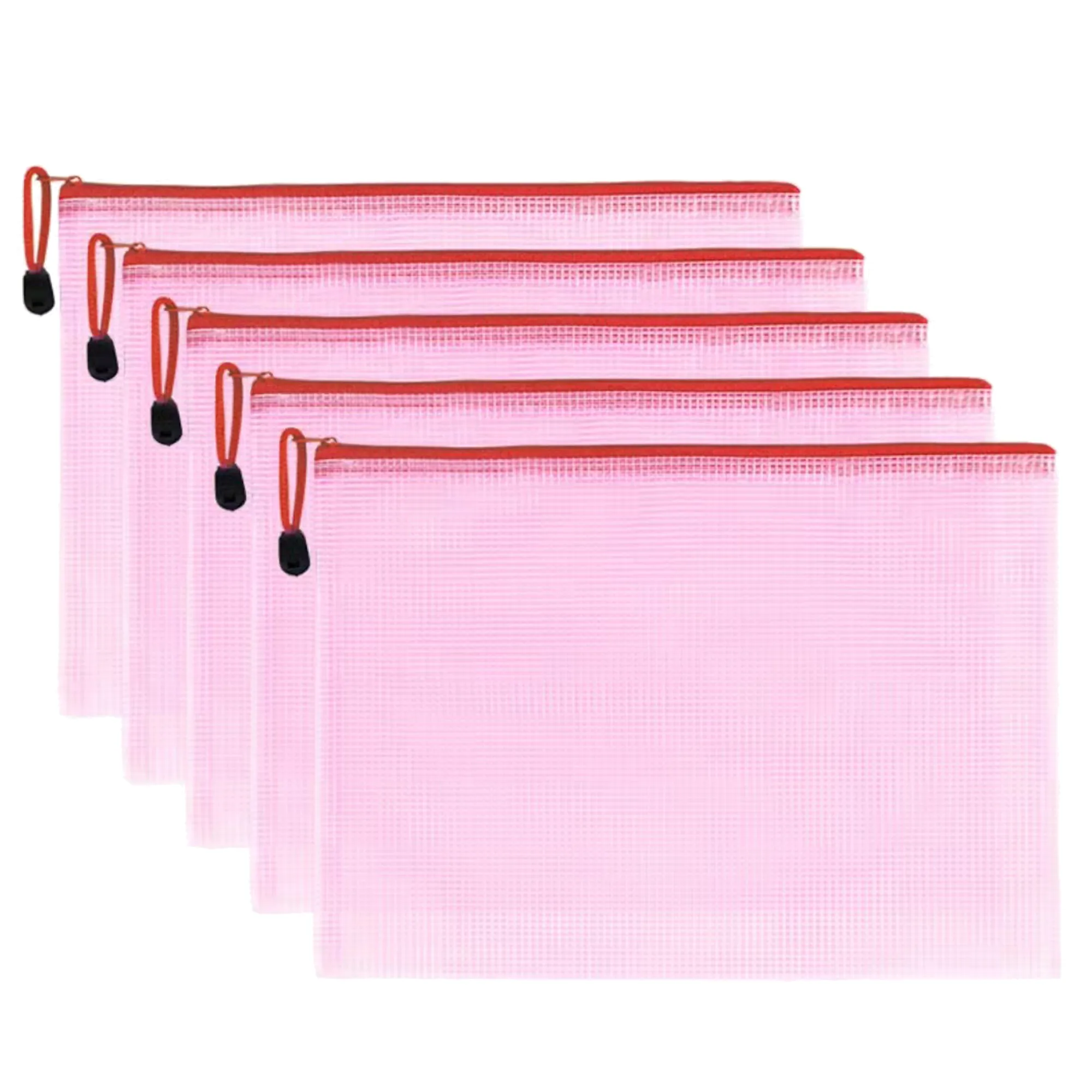 A4 Mesh Document Sleeve File Bag with Zipper 3
