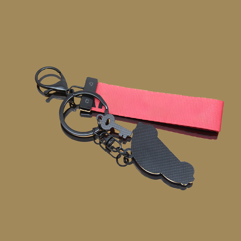 Creative Car Shape Metal Key Chain with Wristband 9
