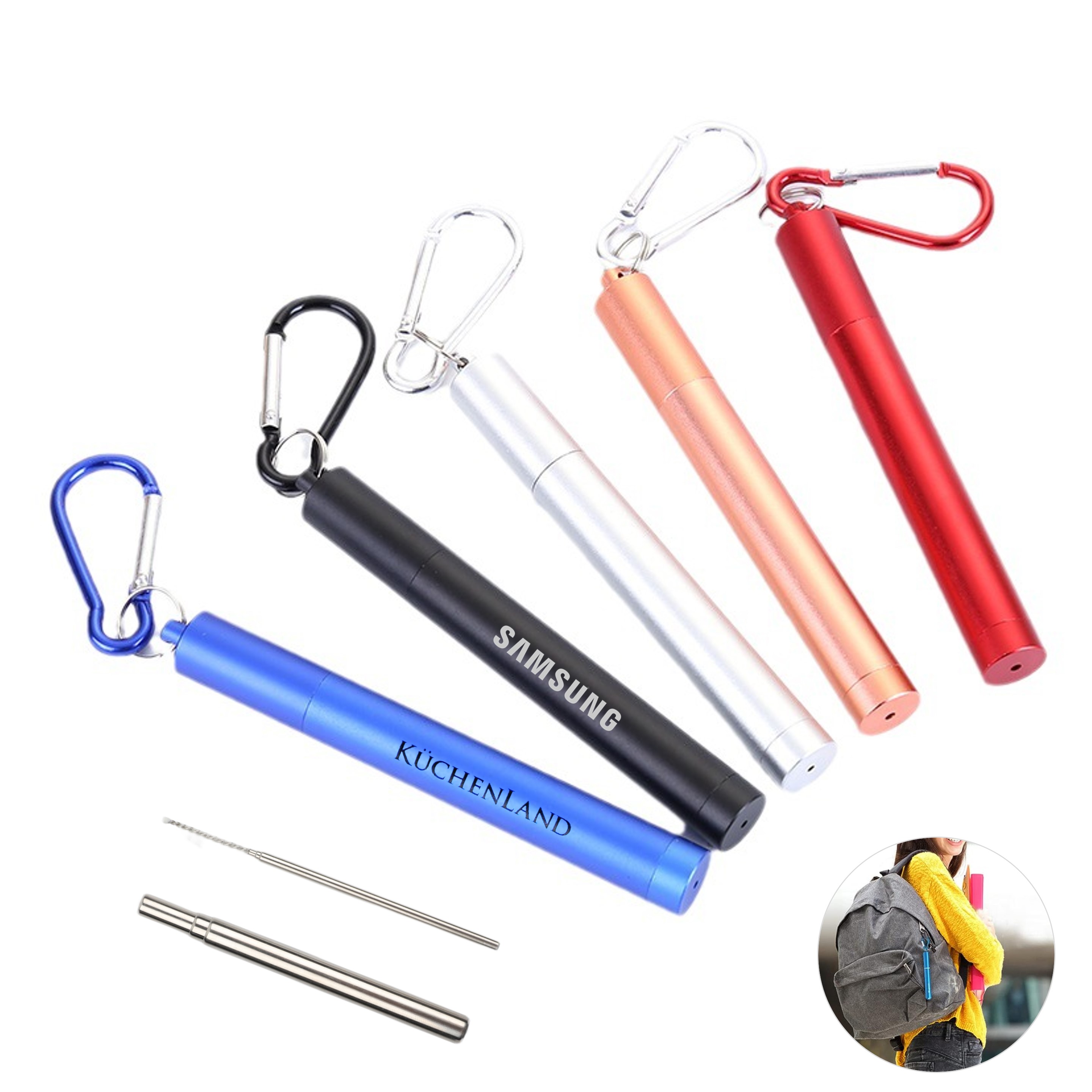 Reusable Stainless Steel Straw with Case 7