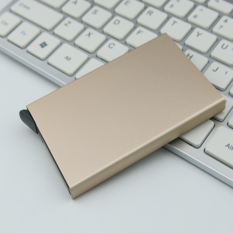 Aluminum Rfid Blocking Automatic Pop-Up Bank Card Box 2