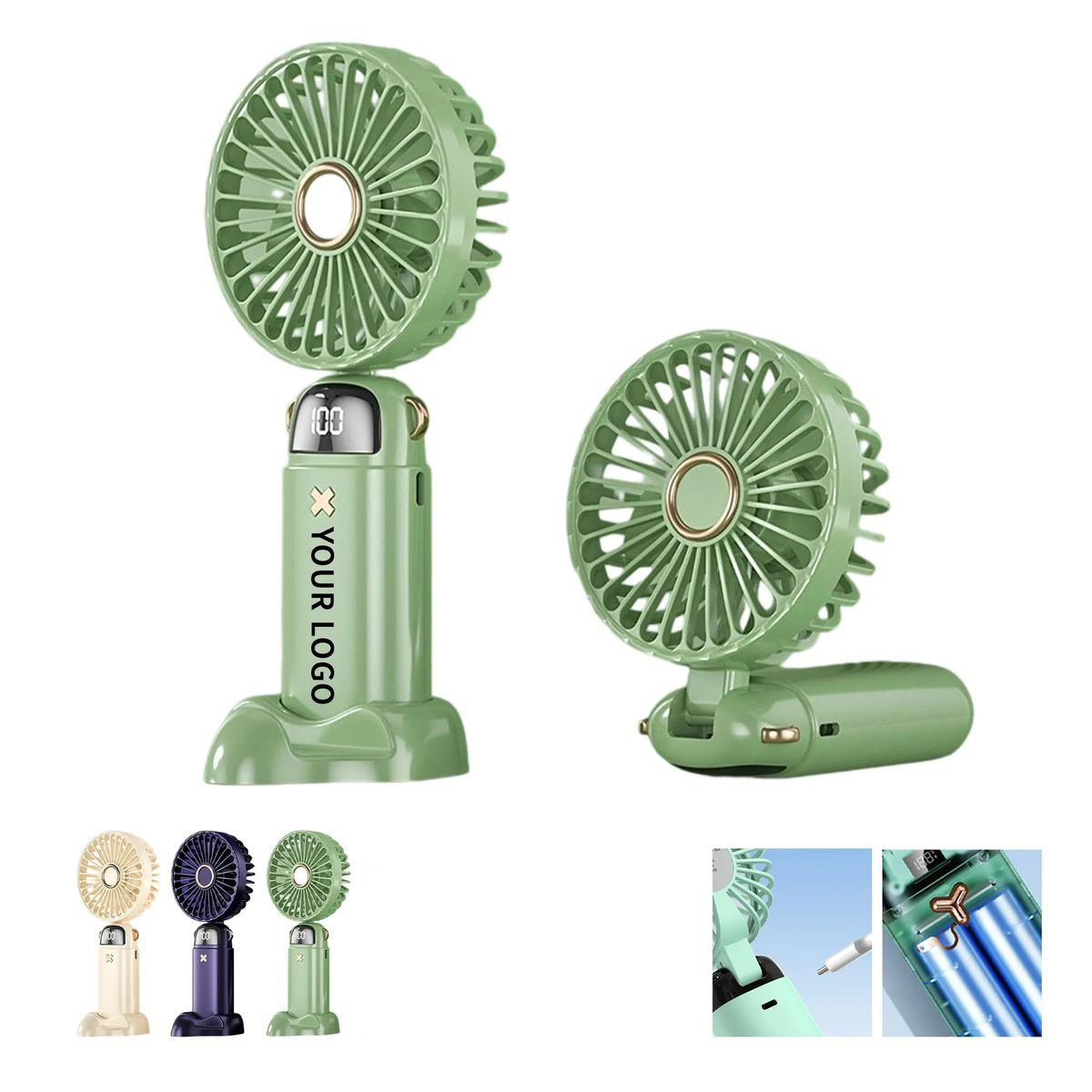 Foldable USB Fan with Five Speed Modes 3