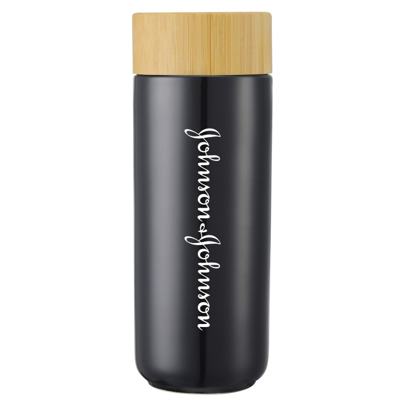 10oz Ceramic Mug Bamboo Lid 1