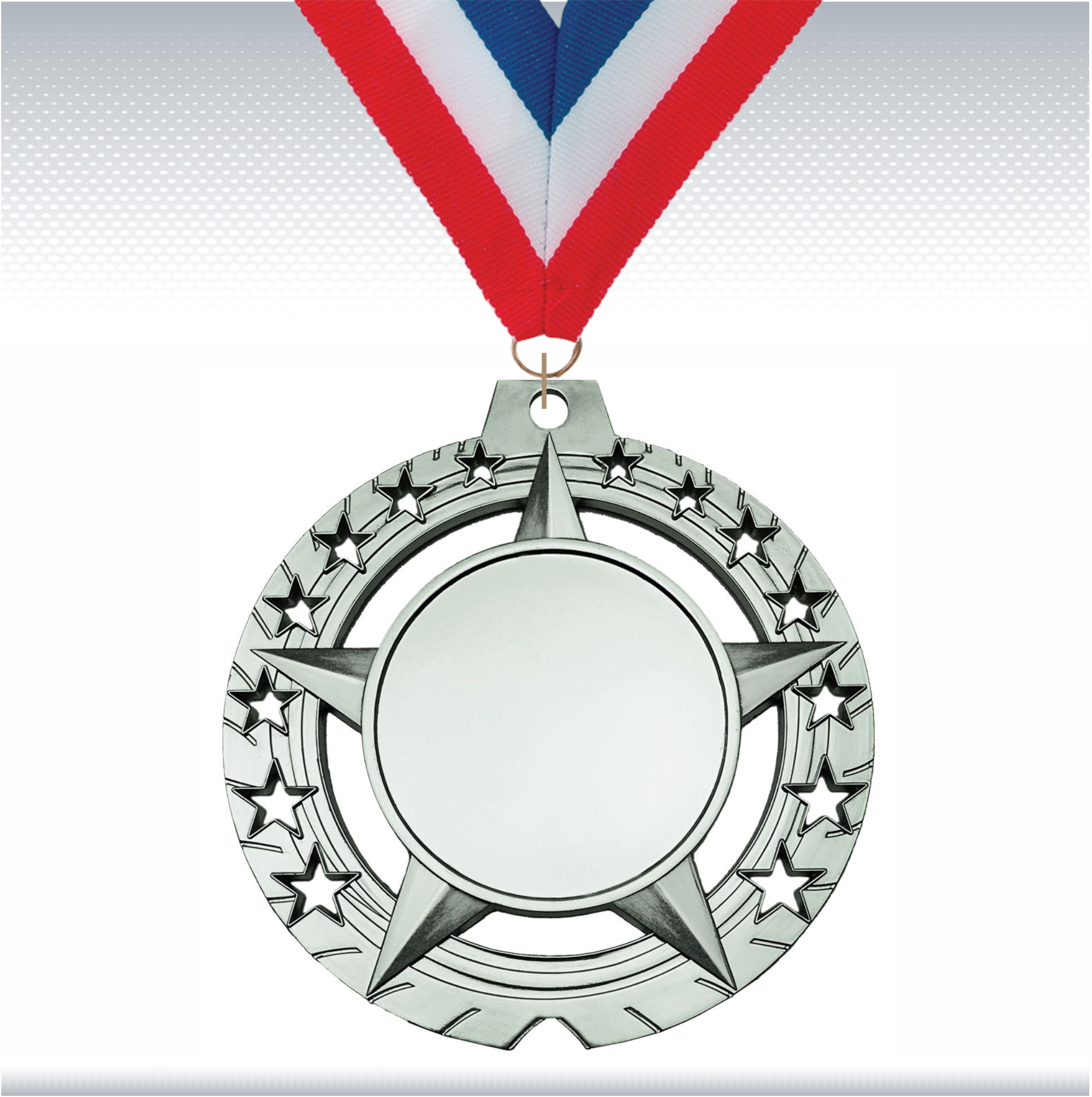 3 3/4" Antique Gold Star Insert Medal 13