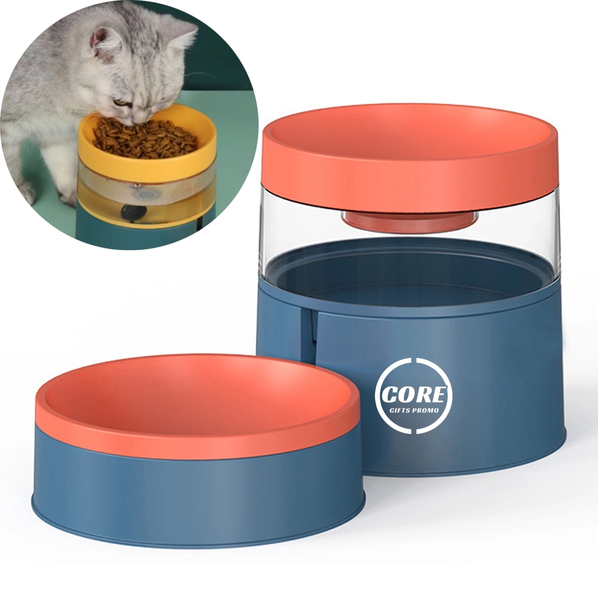 Automatic Double Pet with Dog Food and Water Bowl Set 3