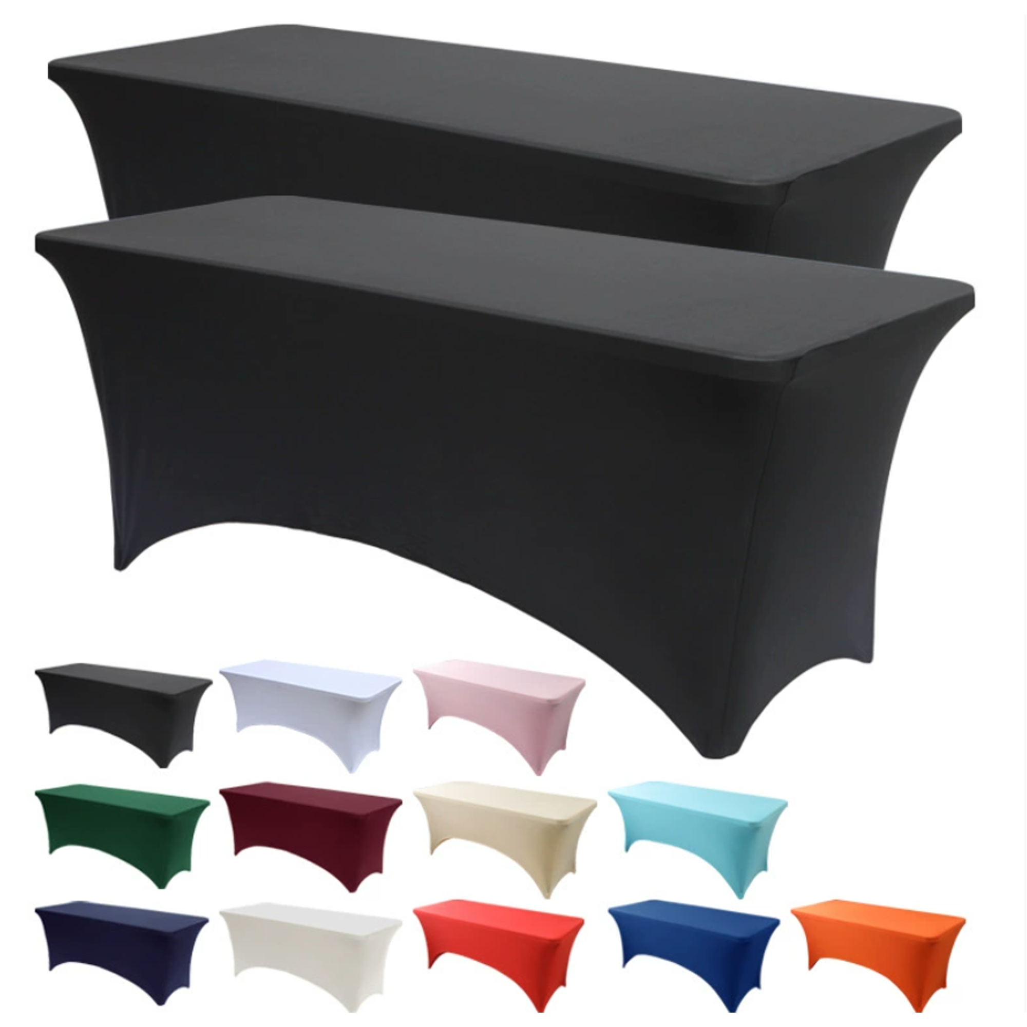 Stretch Table Cover With Square Tablecloth 2
