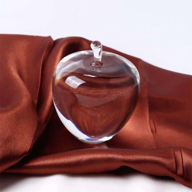 Crystal Apple Paperweight 2