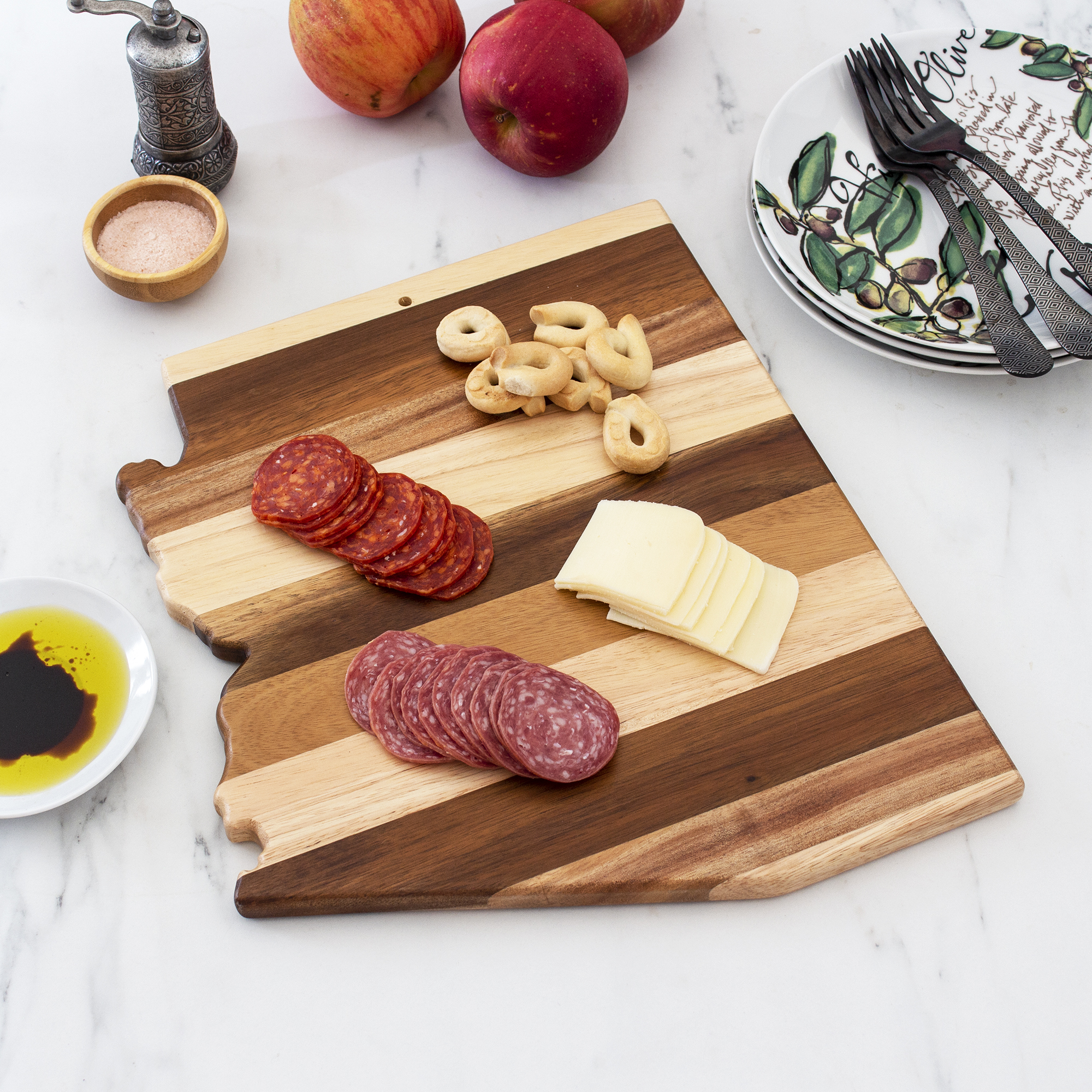 Rock & Branch® Shiplap Series Arizona State Shaped Wood Serving and Cutting Board 5
