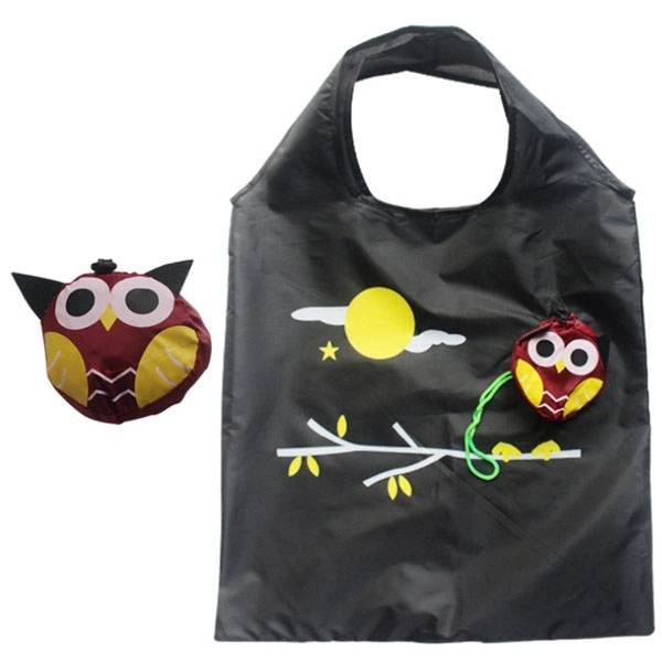 Owl Shape Folding Shopping Bag, custom tote bag with logo imprint 3