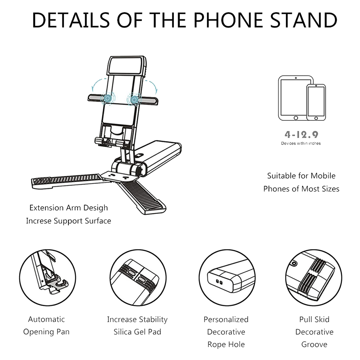 Mobile Phone Tablet Folding Stand 4