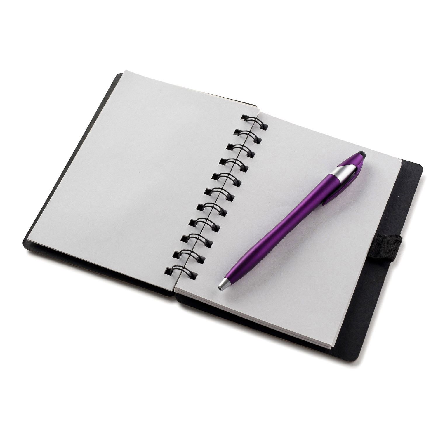 Black Cardboard Paper Journal Notebook w/Pen 5