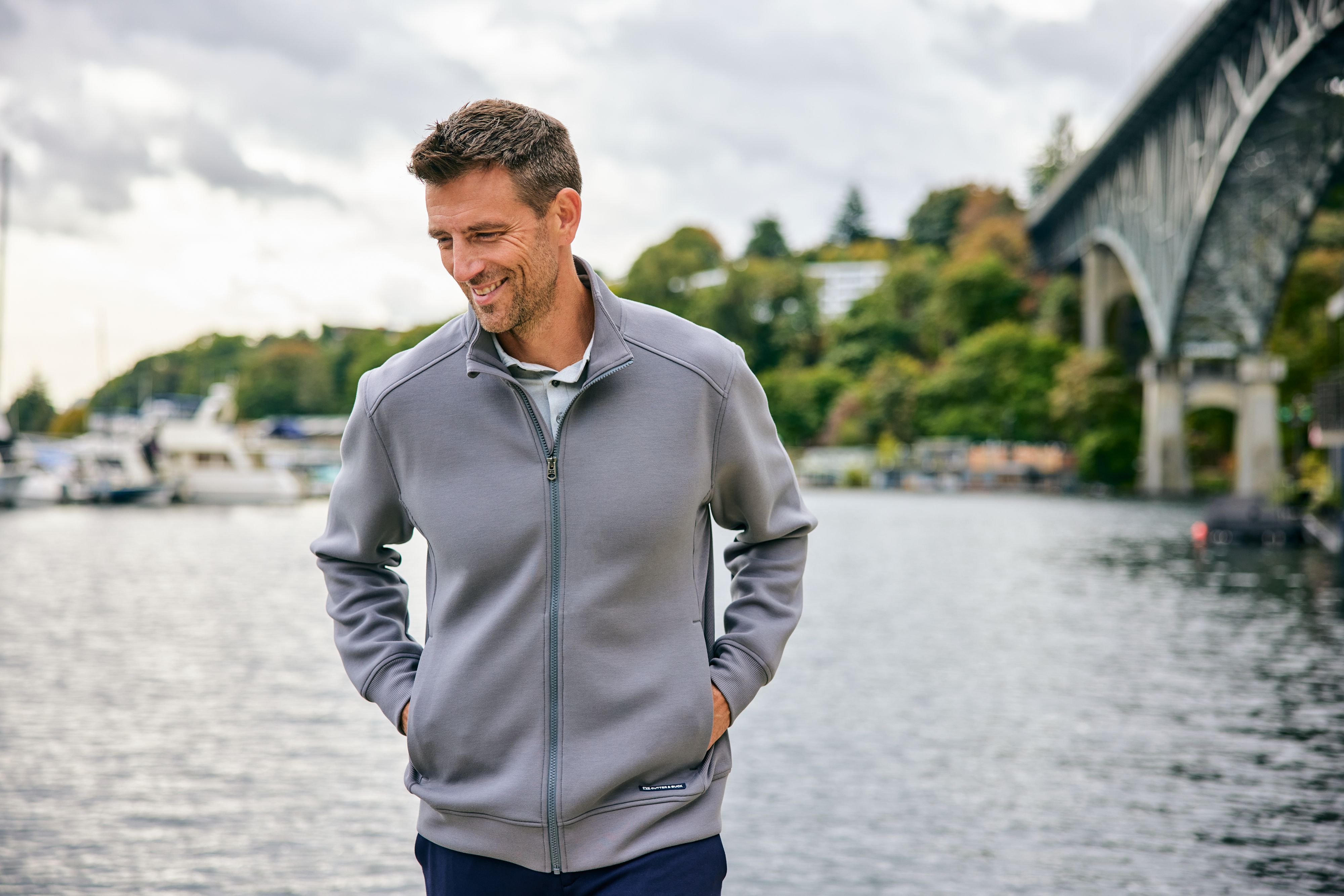 Cutter & Buck Roam Recycled Buttery-Soft Knit Mens Full Zip Jacket 26