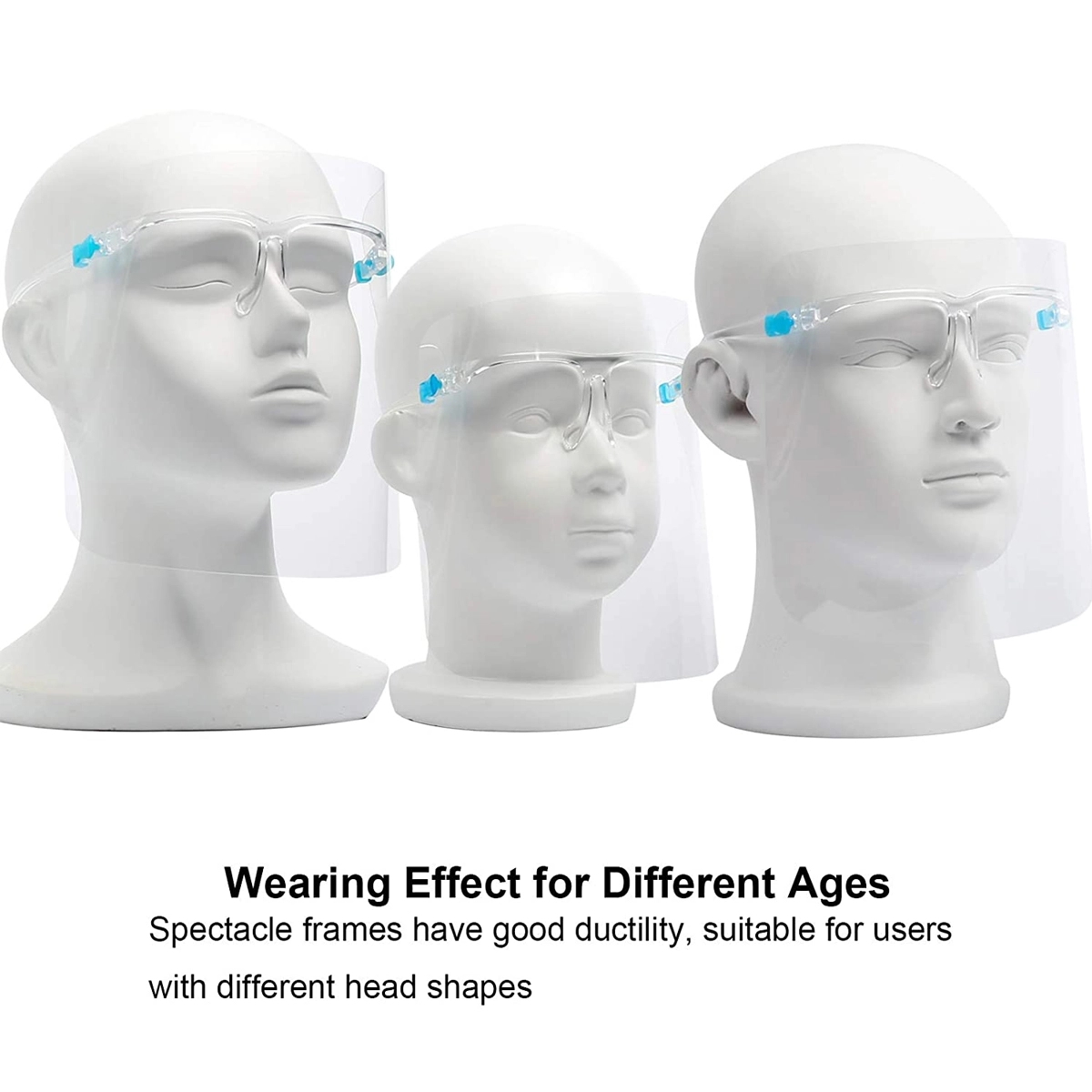 Safety Protective Full Face Shields With Glasses Frames 3