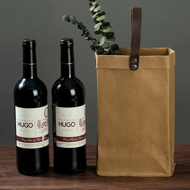 2 Bottle Tote  Reusable Wine Bag 3