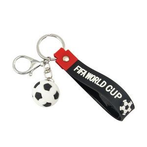 World Cup Football PVC Keychain With Key Ring Design 16