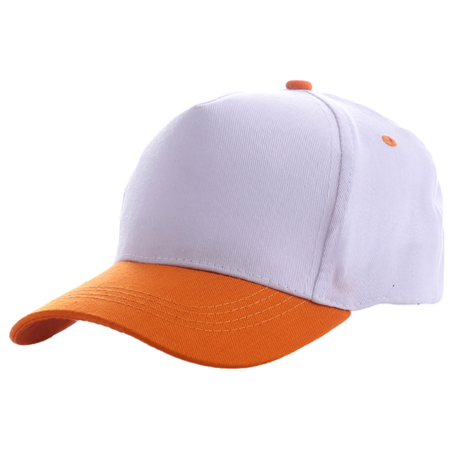 Two-Tone Structured 5 Panel Cotton Baseball Cap 4