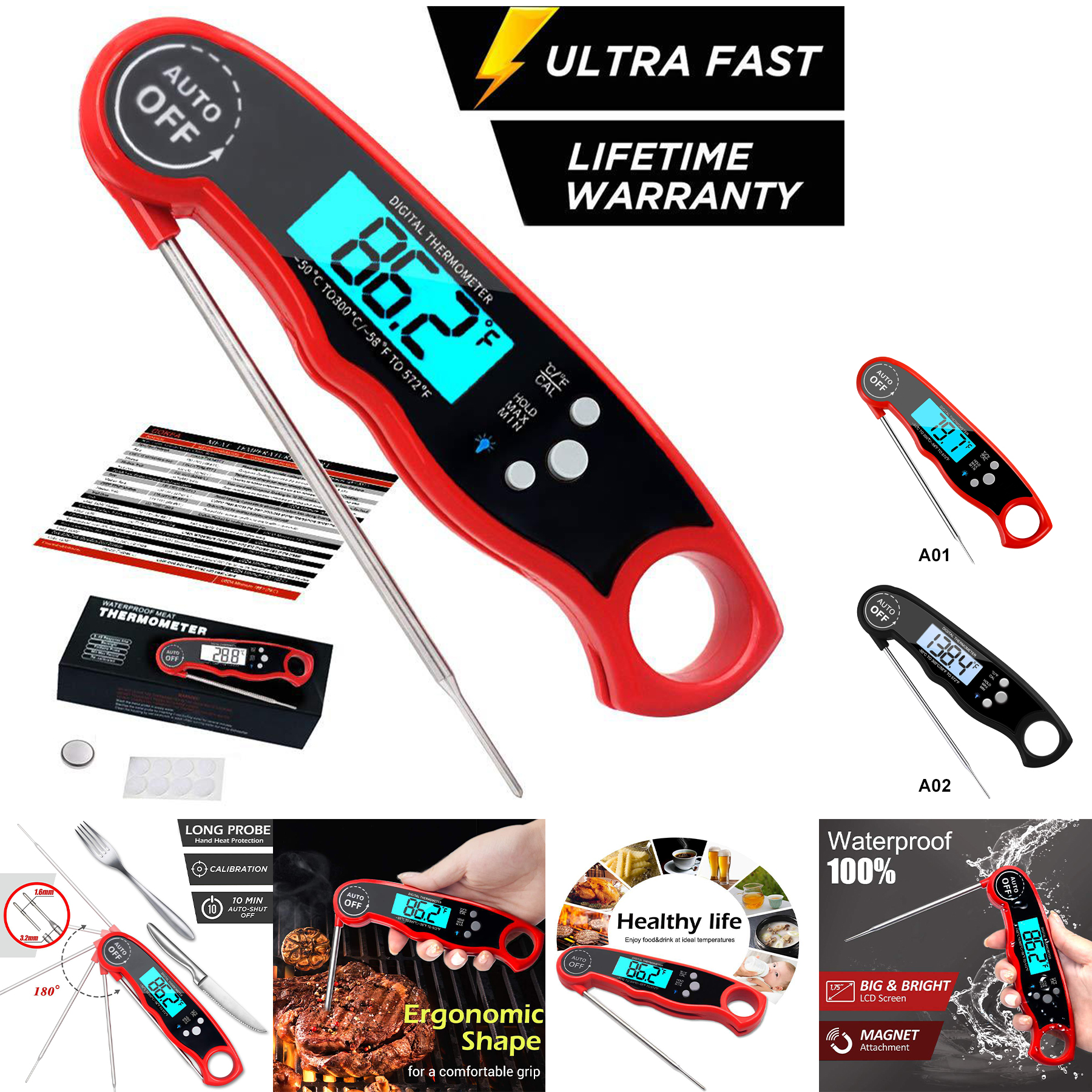 Instant Read Meat Thermometer