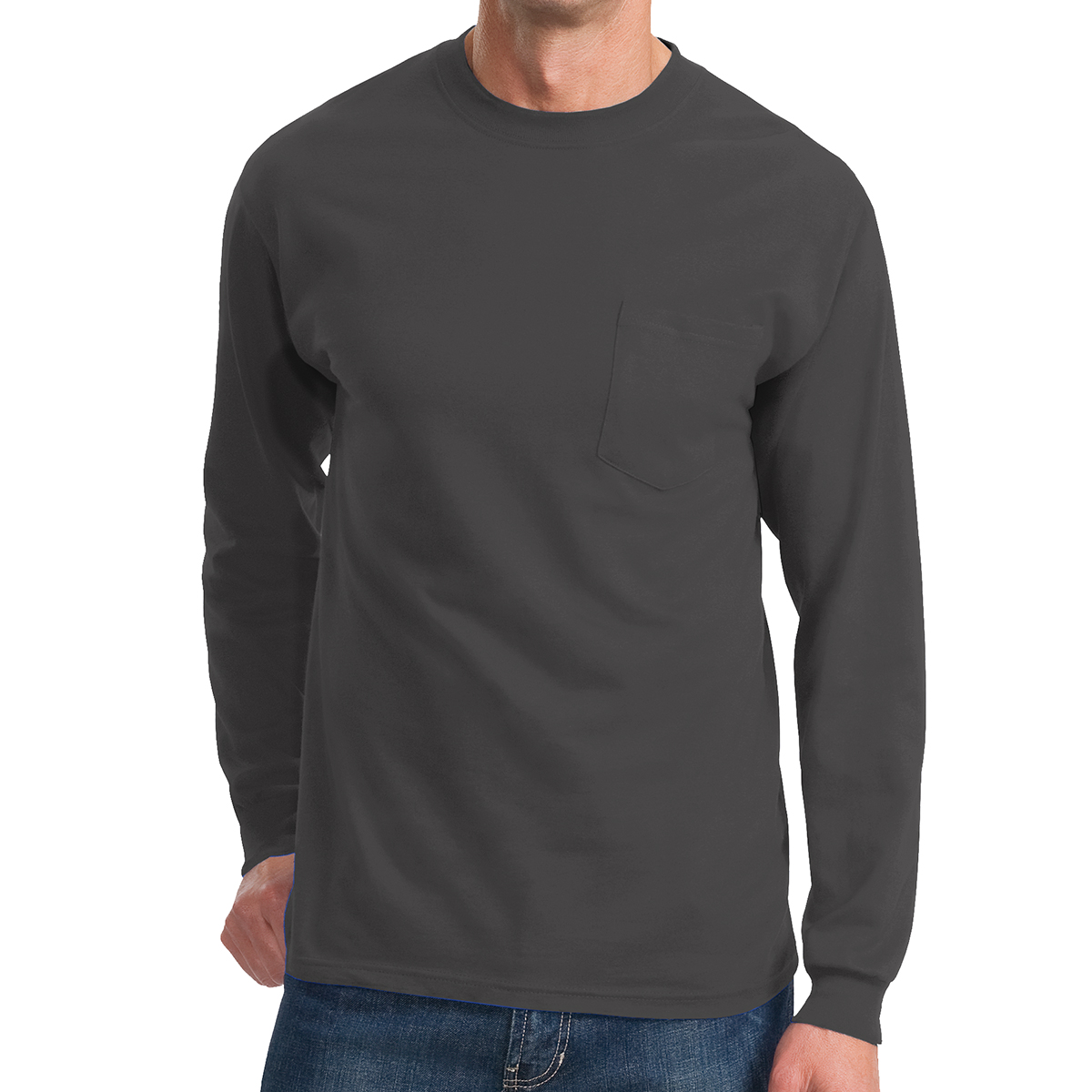 Port & Company® Tall Long Sleeve Essential Pocket Tee 31