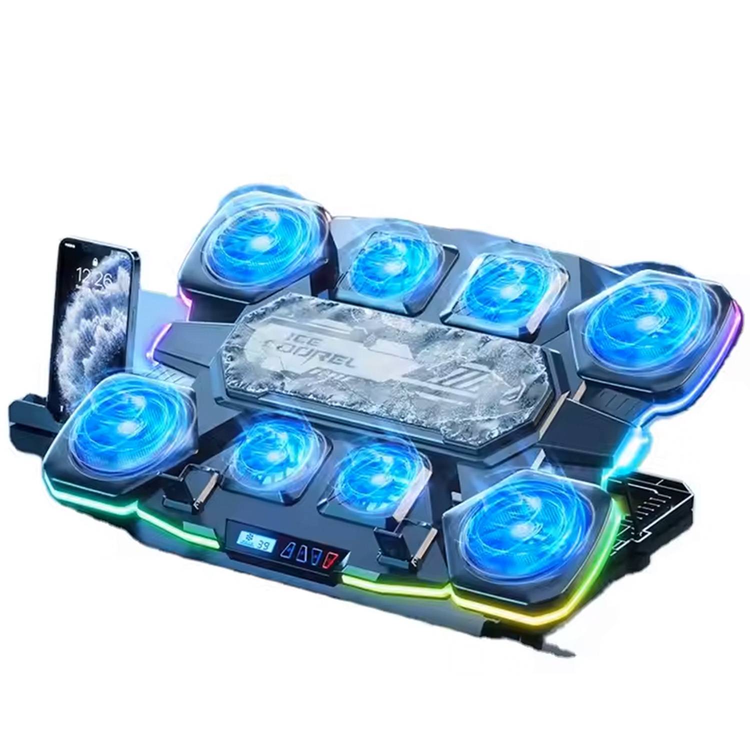 Silent RGB Laptop Cooler – Aluminum & Rapid Cooling Tech 3