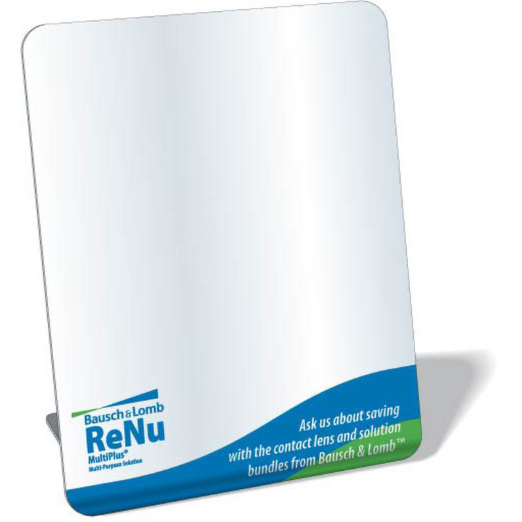 Free-Standing Acrylic Plastic Mirror, 8.75"x11" Rectangle, Full Colour