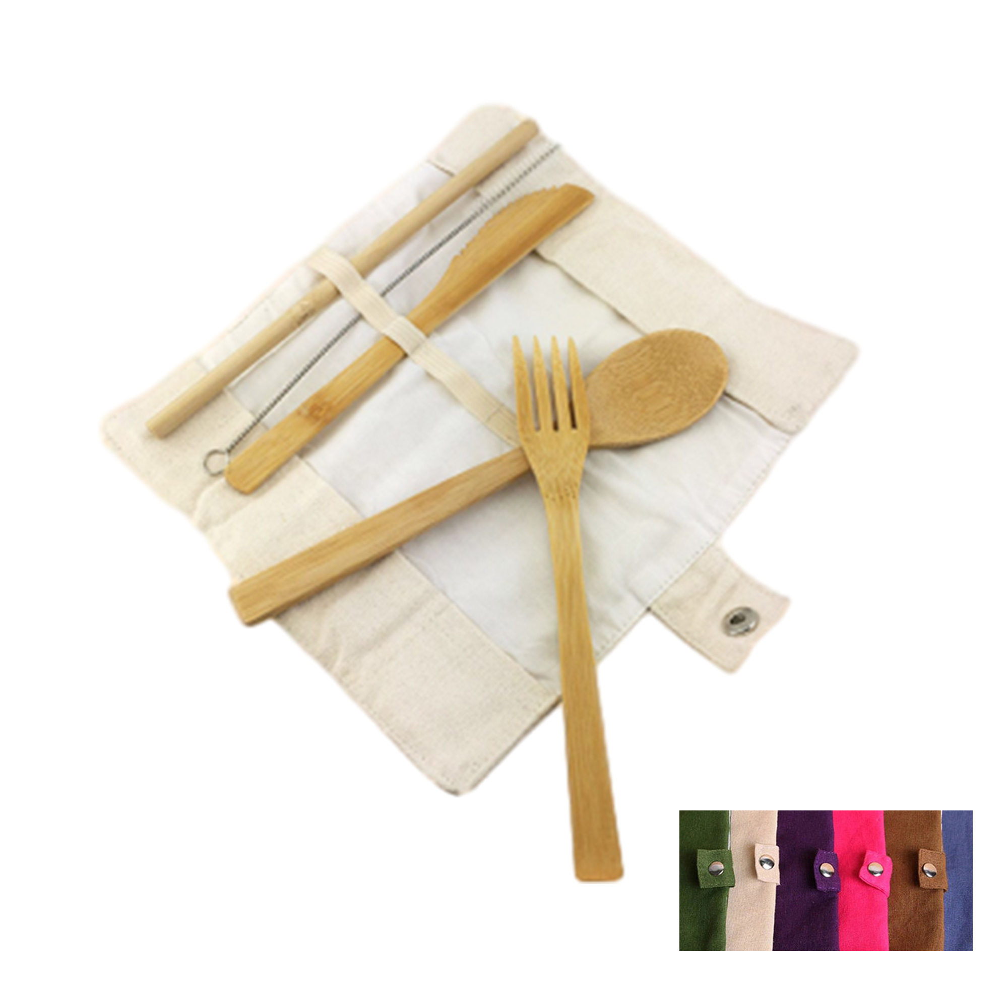 Reusable Bamboo Cutlery Travel Set 2