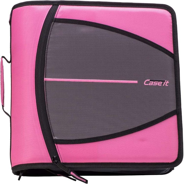 Case-It Mighty Zip Tab Binder - Pink 3" 1