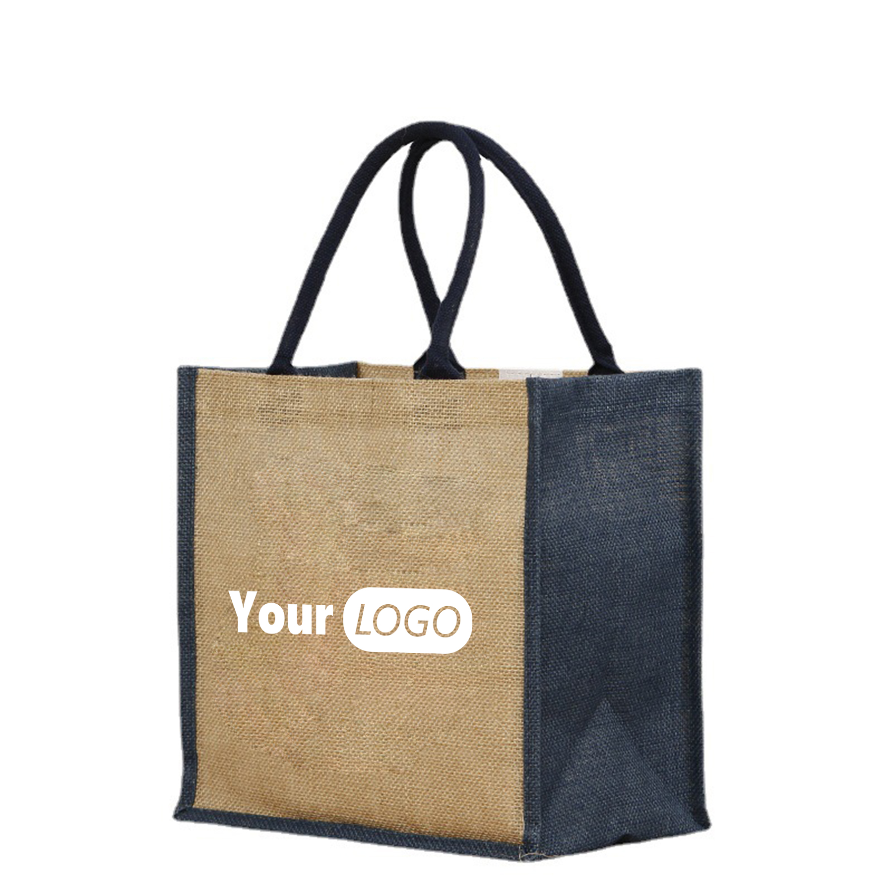 Jute burlap tote bag with, custom tote bag with logo imprint 6