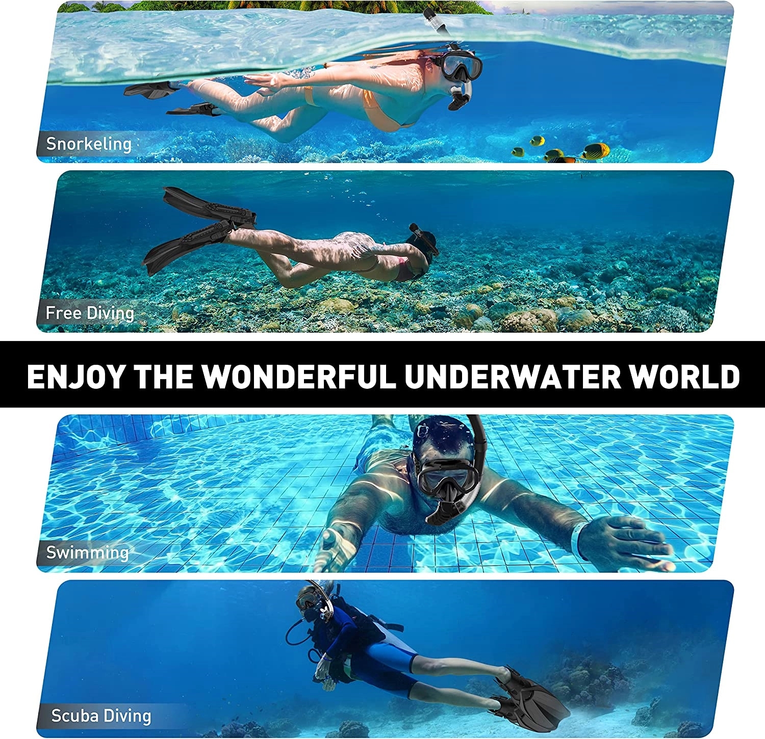 Premium Dry Top Snorkel Set 8