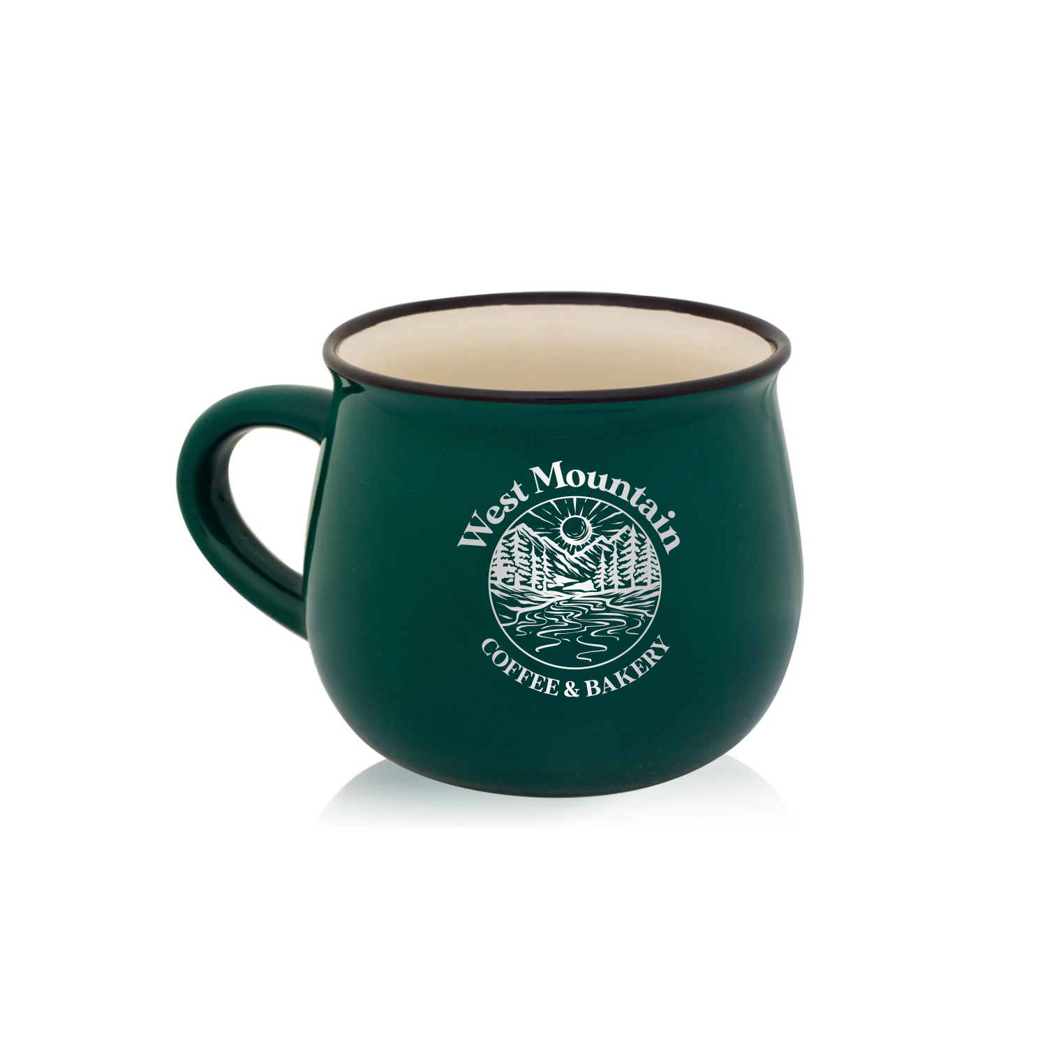 12 oz. Two-Tone Potbelly Ceramic Mug (2 Color Imprint) 3