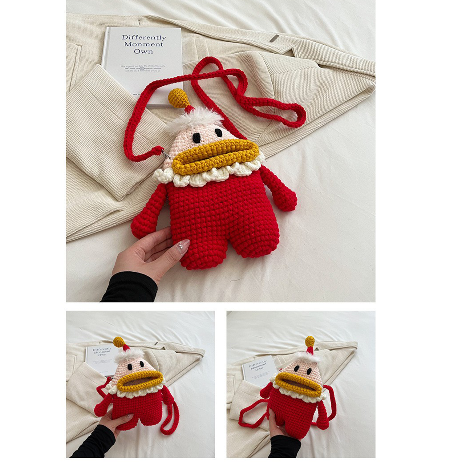 Santa Claus Wool Woven Crossbody Bag 5