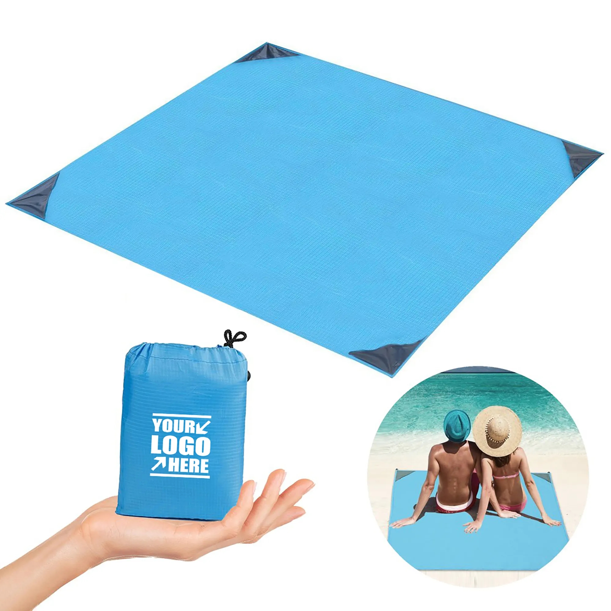Portable Beach/ Picnic Blanket With Waterproof 1