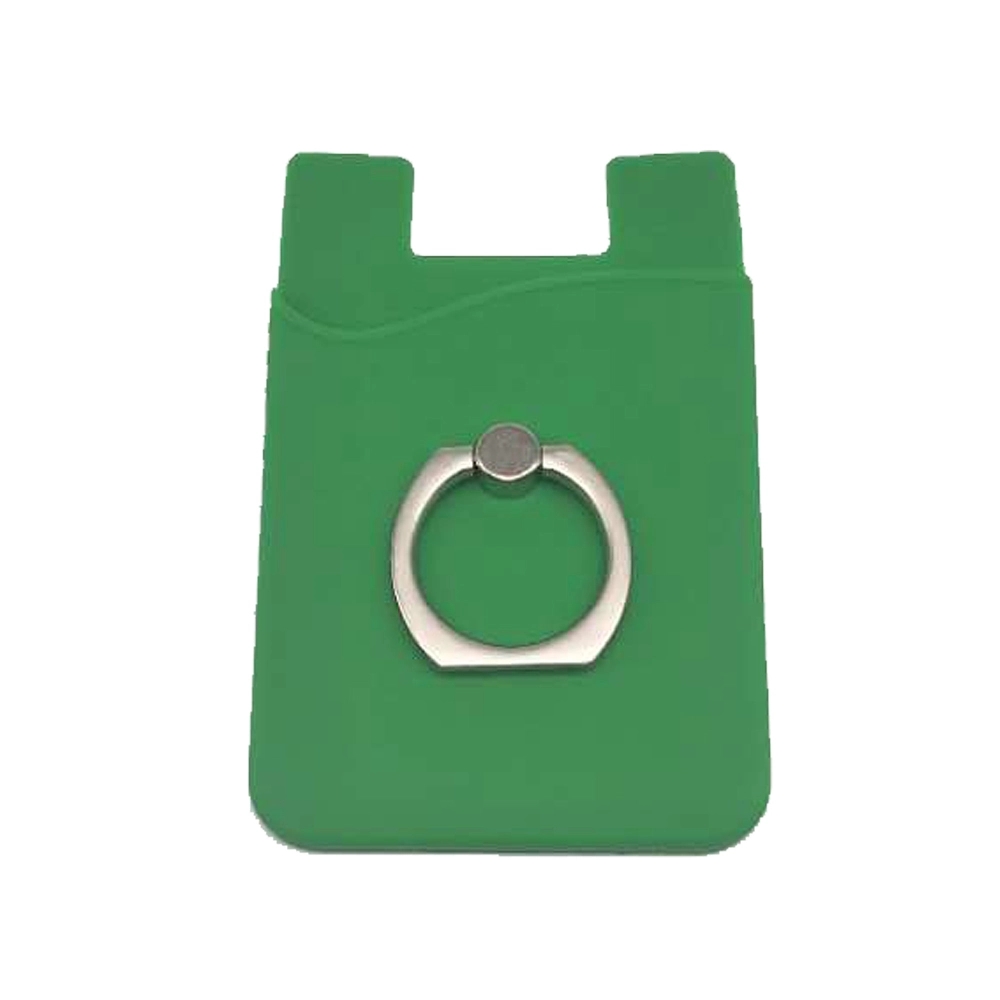 Silicone cell phone wallet card with Ring Grip 4