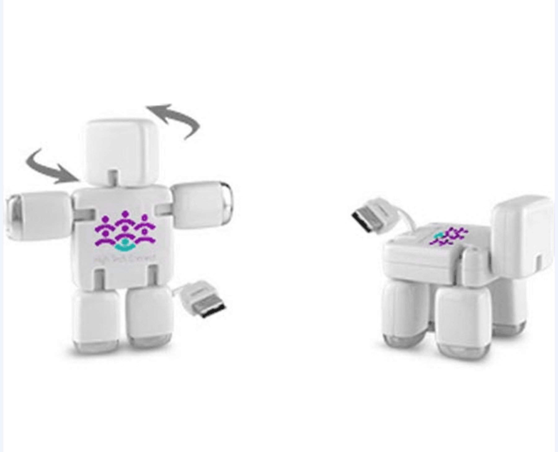 4 Port Robot Man Shape Human Hub 6
