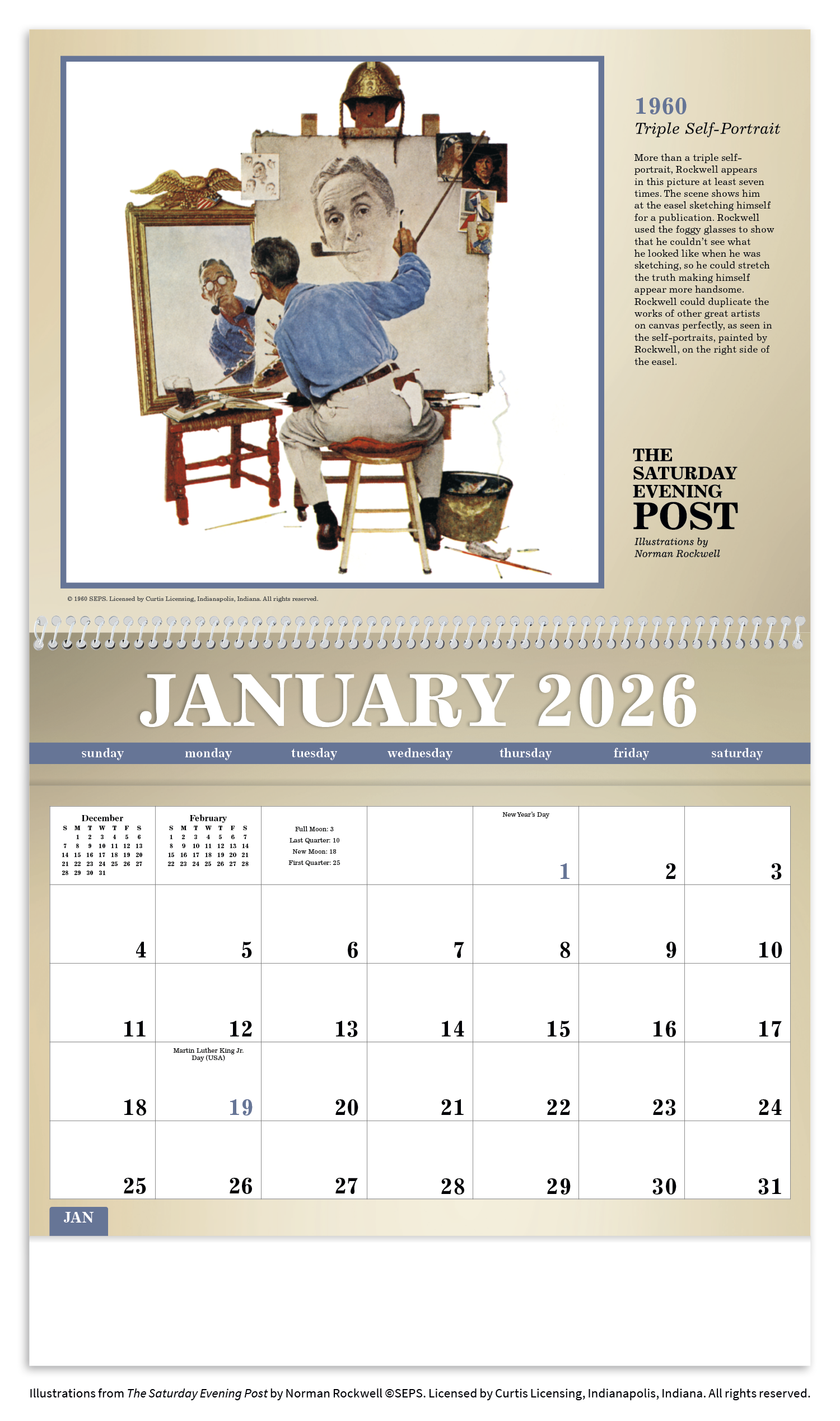 Triumph® Calendars The Saturday Evening Post Deluxe Pocket Calendar 9