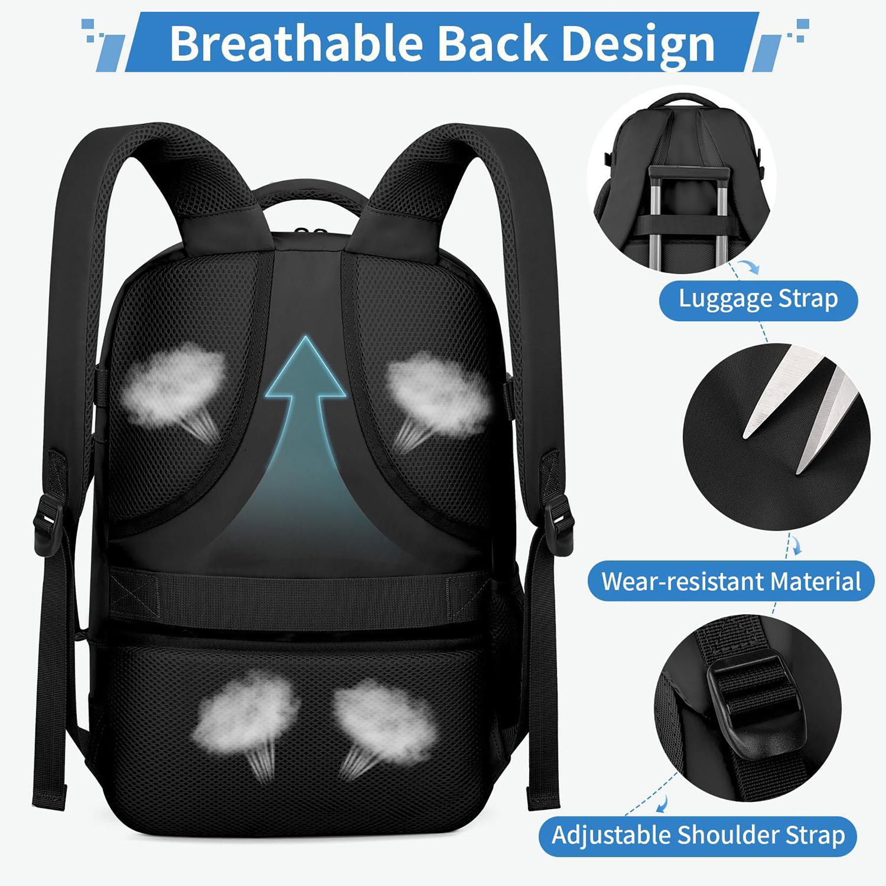 15.6 Inch Laptop Backpack Flight Approval 8