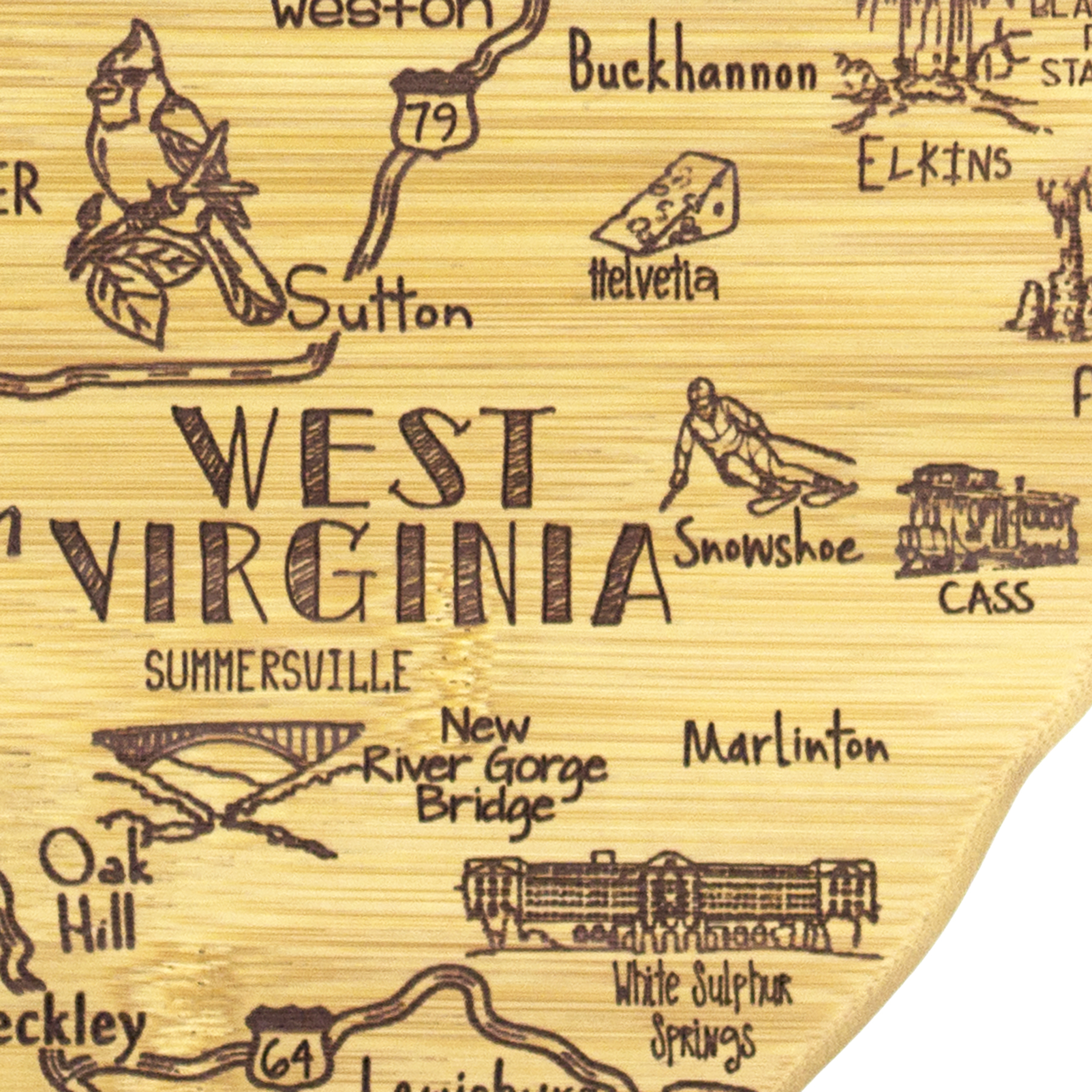 Destination West Virginia Cutting & Serving Board 3
