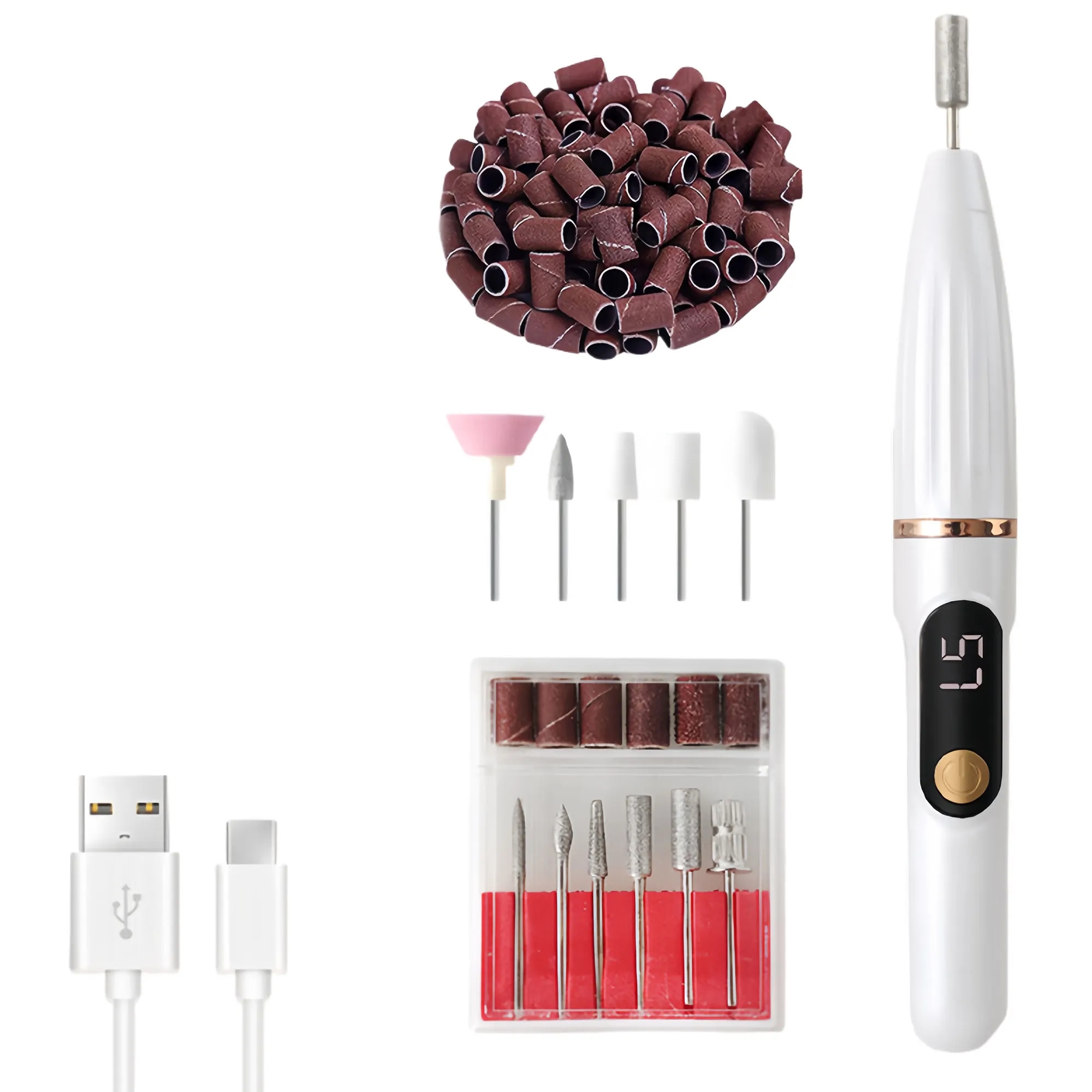 Premium Fast Speed Electric Nail File And Polish Tool 6