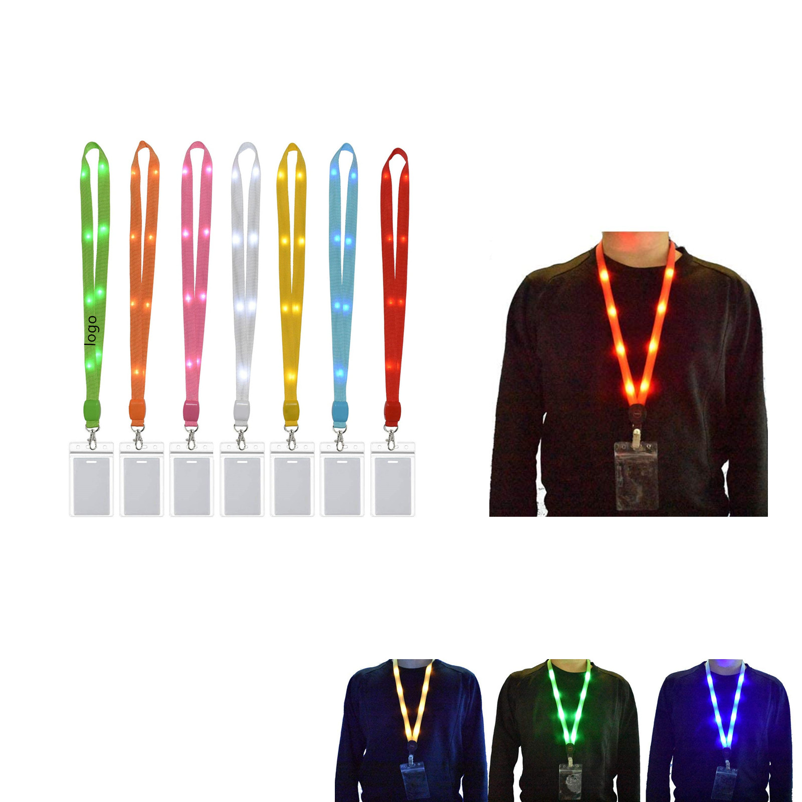 Light Up LED Cruise Lanyard Flashing Neck Necklace 2