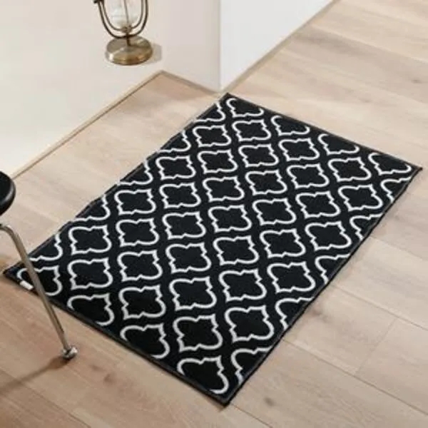 Custom - Black White Woven Geometric Entrance 1