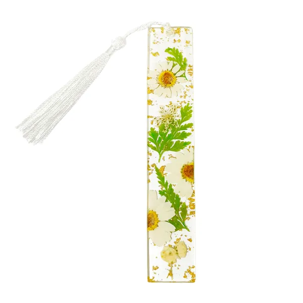 Pressed Flower Resin Bookmark with Tassel 20