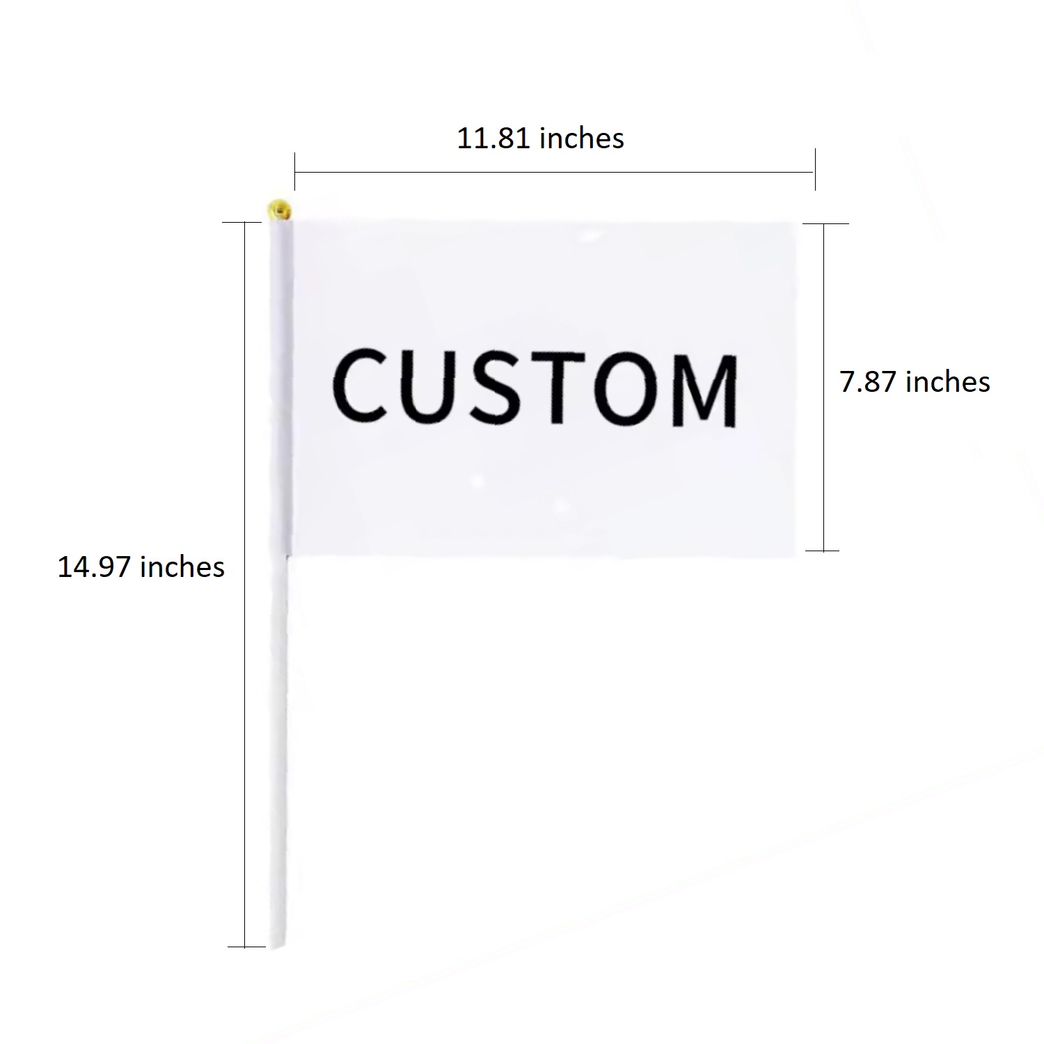 12" x 8" Hand Waving Flag Banner 4