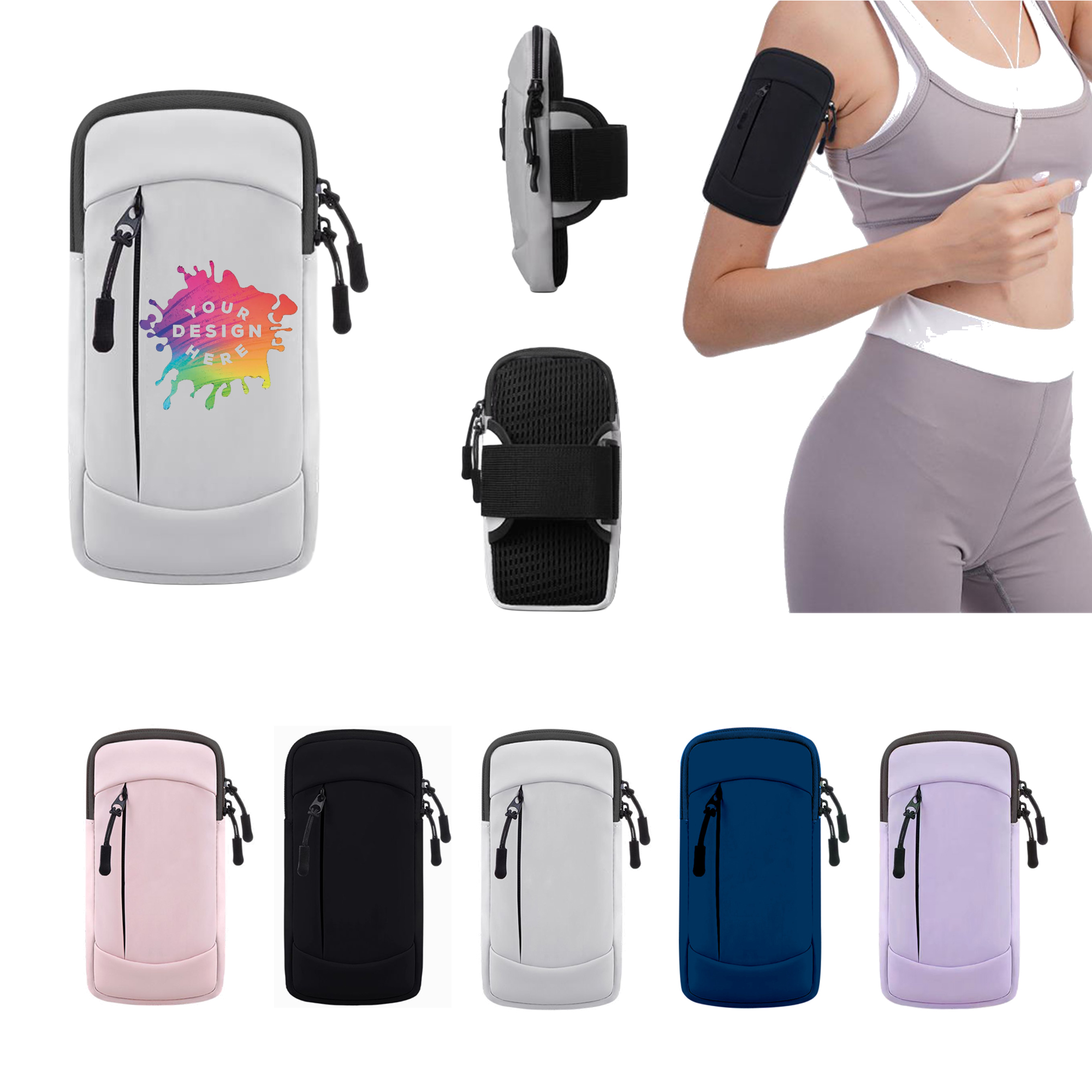 Full Color Running Armband Cell Phone Holder MOQ 50 3