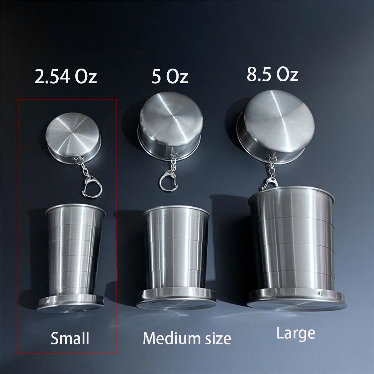 Steel Travel Telescopic Collapsible Shot Glass Pocket Cup 1