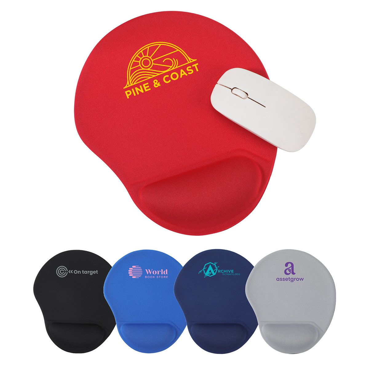 Wave Non-Slip Mouse Pad with Gel Wrist Rest 4