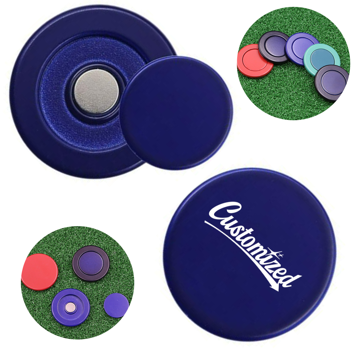 Magnetic Golf Ball Marker with Hat Clip Compatible Design 2
