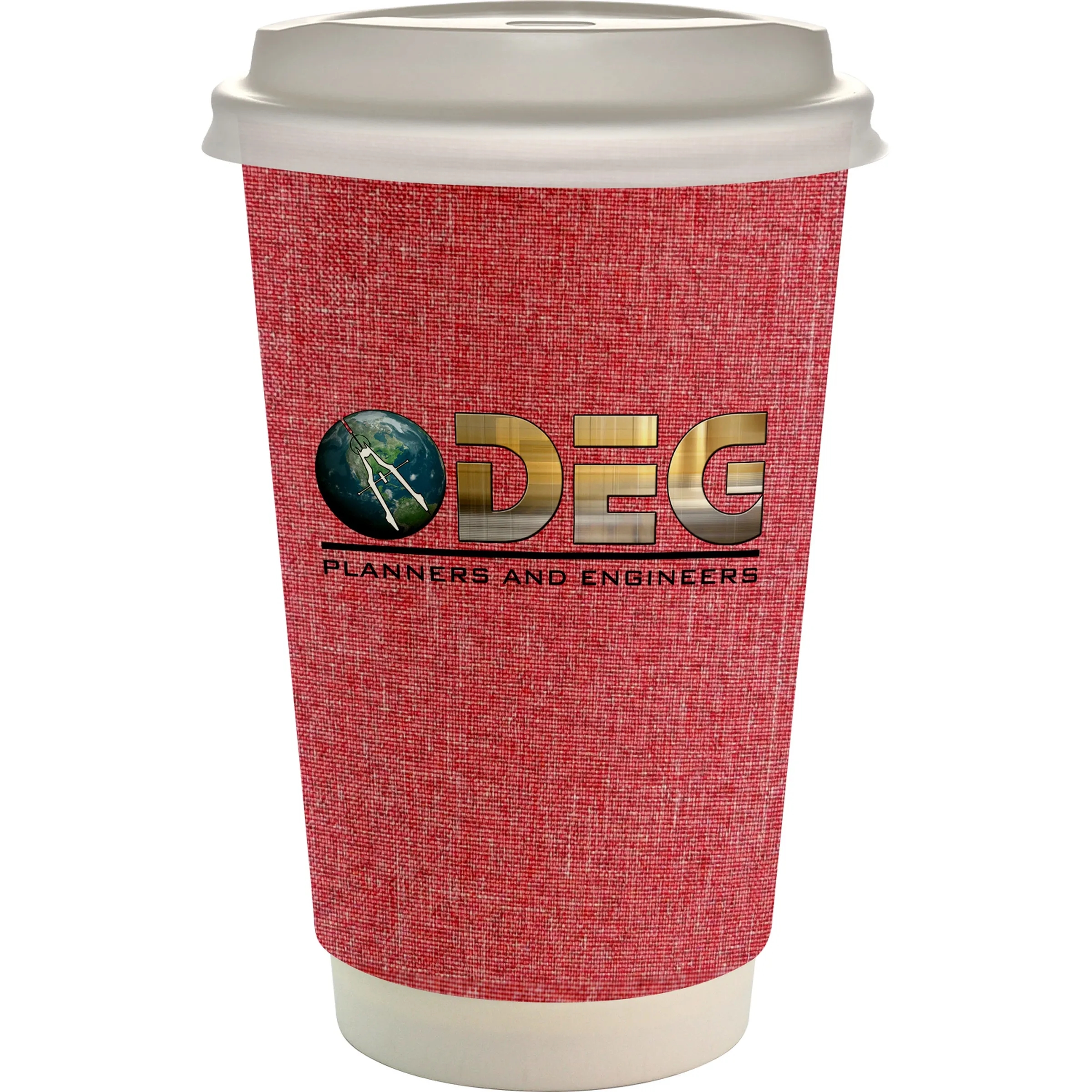 16 oz. Full Color Ridge Paper Cup With Lid 12